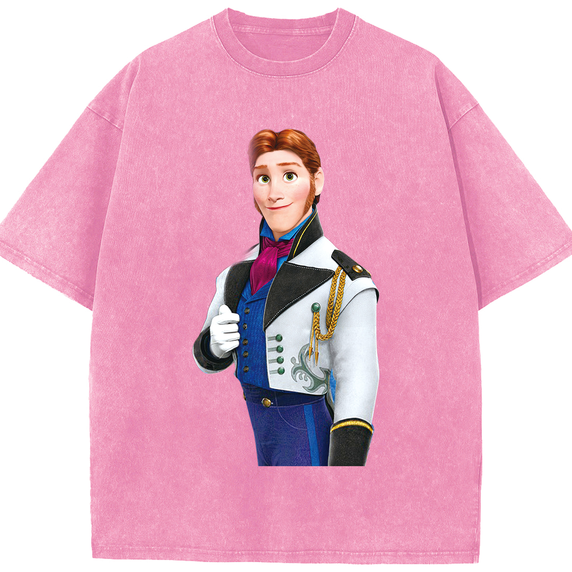 （画像用） アナと雪の女王 アンナ エルサ Frozen Anna Elsa 綿100% ヴィンテージ風 半袖Tシャツ（フロントプリント）